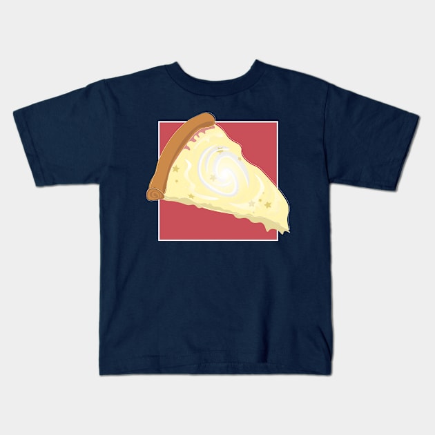 Pizza Galaxy v3 Kids T-Shirt by Twisted By Art